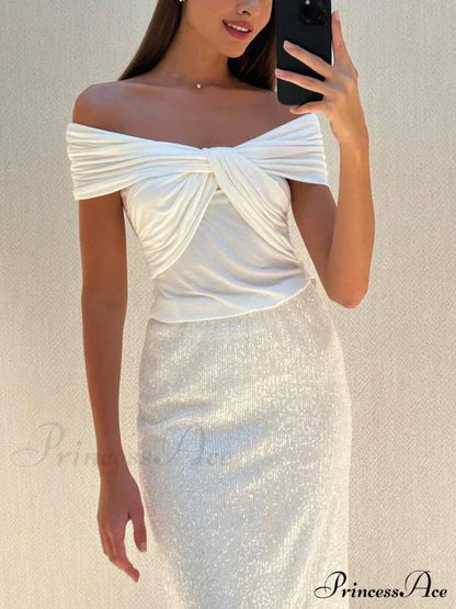 Twist Front Off Shoulder T-Shirt