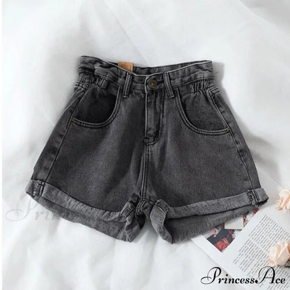 Brief Warm-Season Casual Waist Fashion Elastic Leg Women High Jeans Shorts Waist Denim Wide Loose Size Plus Female