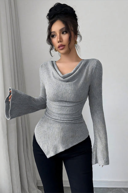 Bodycon Off-Shoulder Knit Top