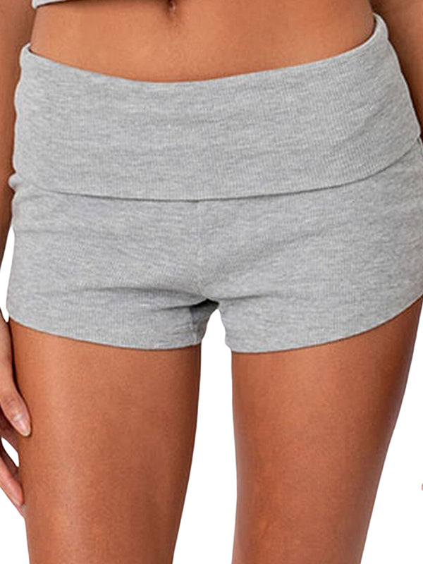 Slim Fit Shorts in Solid Colours
