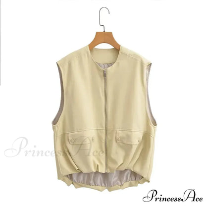 Cargo Pocket Stylish Drawstring Waistcoat