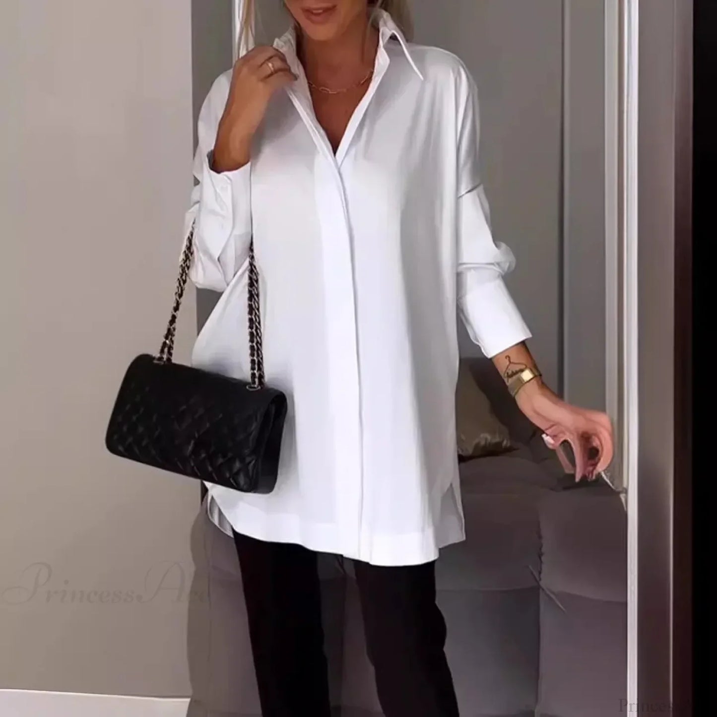 Casual Irregular Pullover Long Sleeve Blouse