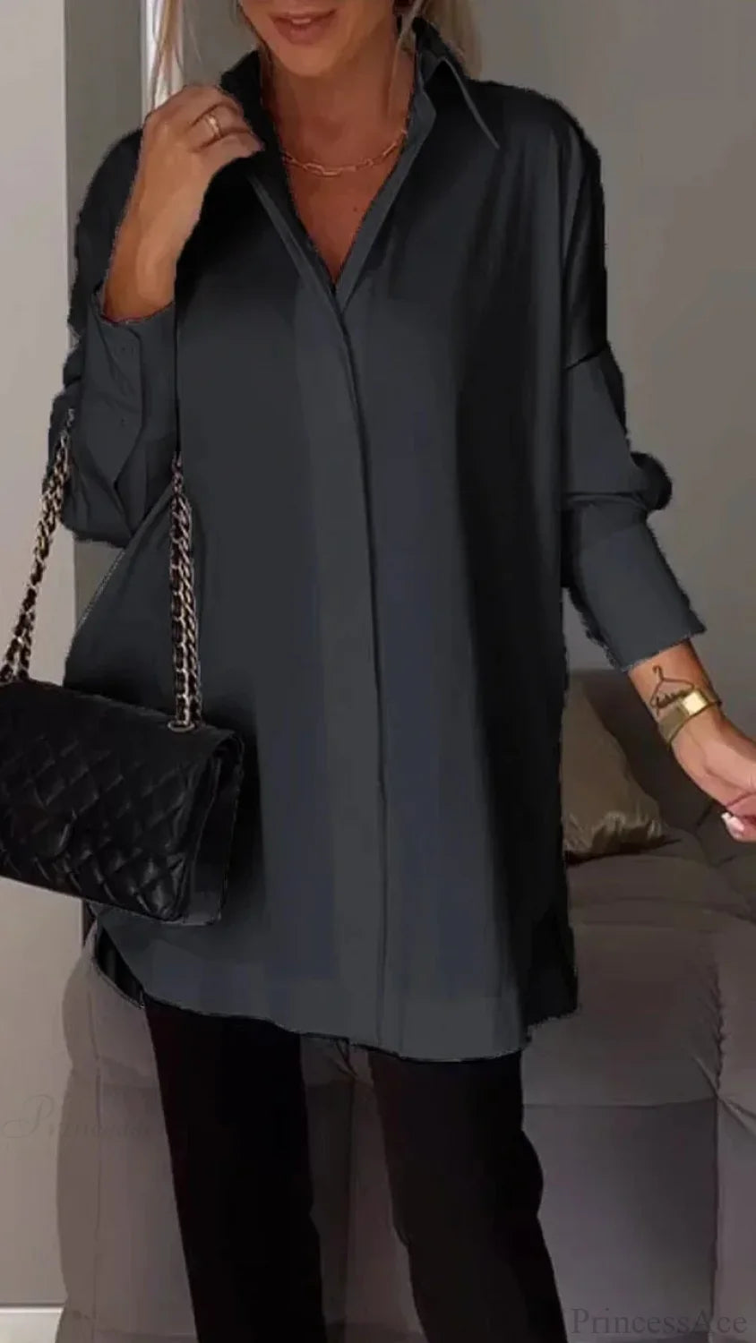 Casual Irregular Pullover Long Sleeve Blouse
