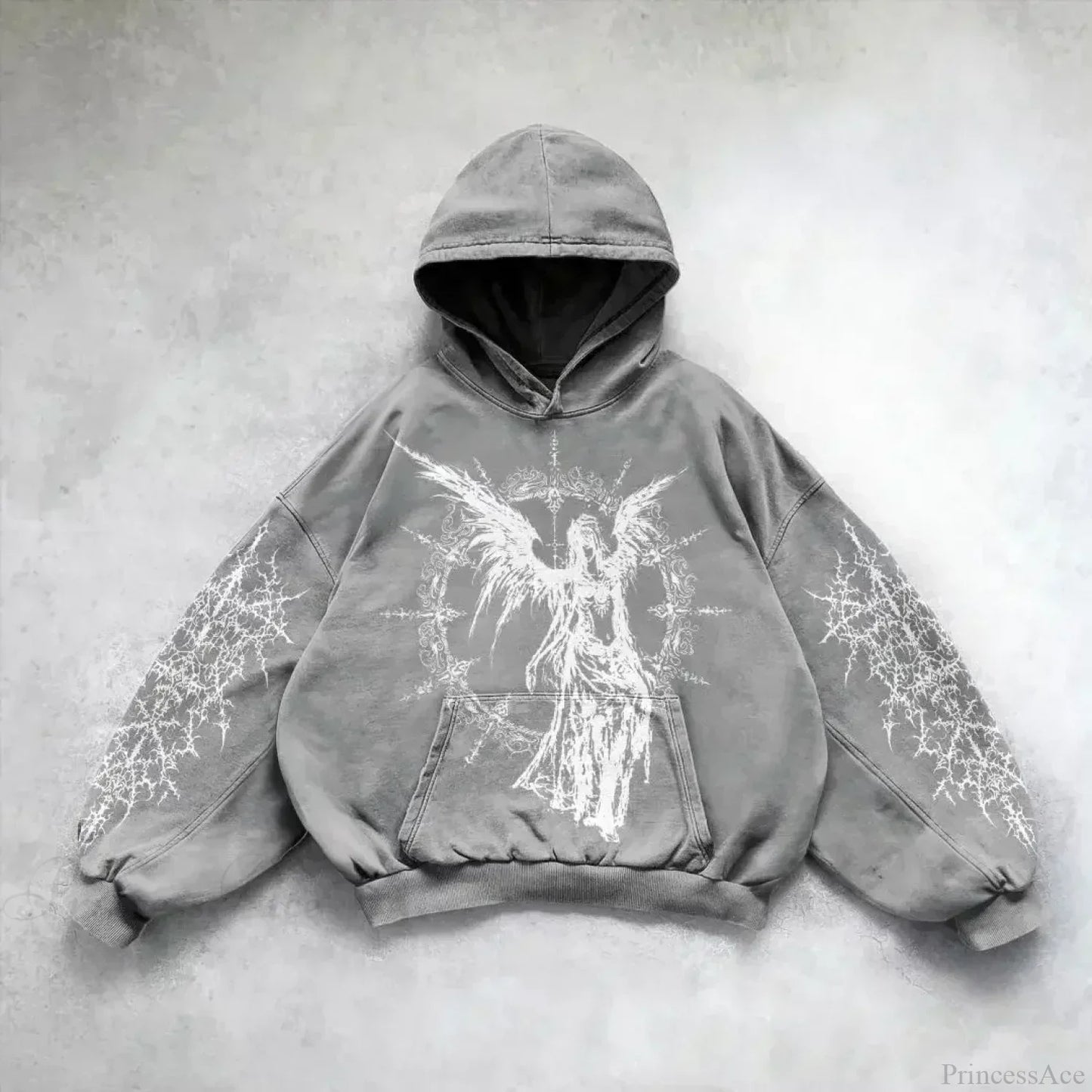 Casual Retro Gothic Printing Hoodie