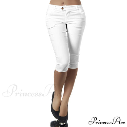 Casual Stretch 3/4 Trousers Female Capris