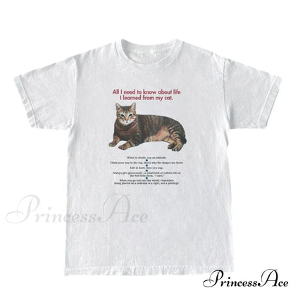 Cat Elegant Quotes GraphicT-Shirt
