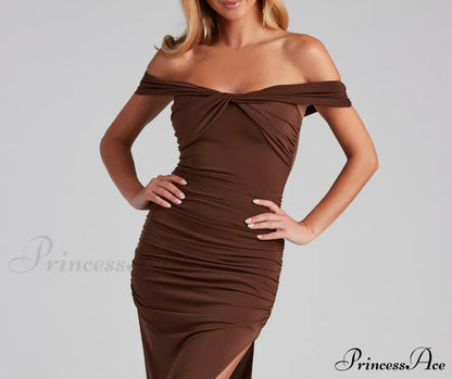 Catalina Twist Front Charming Maxi Formal Dress