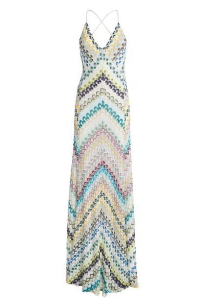 Kerla Multi Crocheted Stripe Maxi Dress