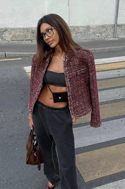 Tweed Elegant Cropped Jacket