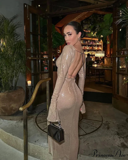 CHLOI LACE Stylish UP SEQUIN DRESS