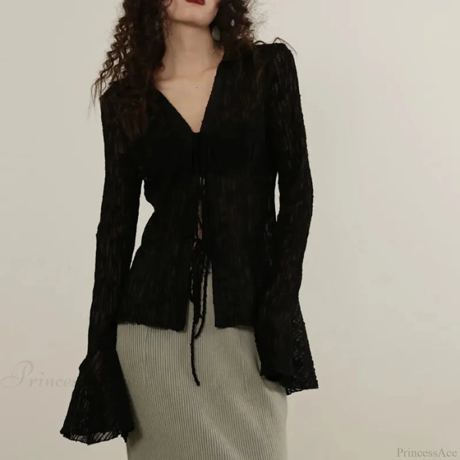 Clear Lace Transparent Shirt