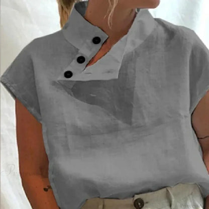 Cotton Loose White Blouse Summer Blouse