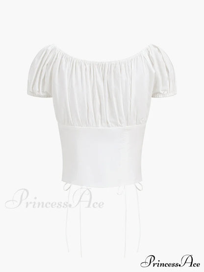 Cowgirl Aesthetics Drawstring Trendy Corset Crop Top