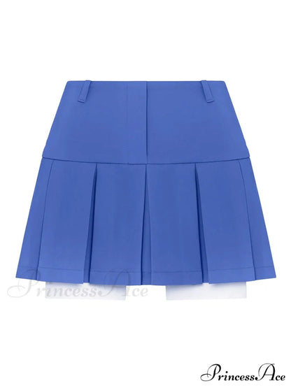 Cropped Blazer And Charming Pleated Mini Skirt Set