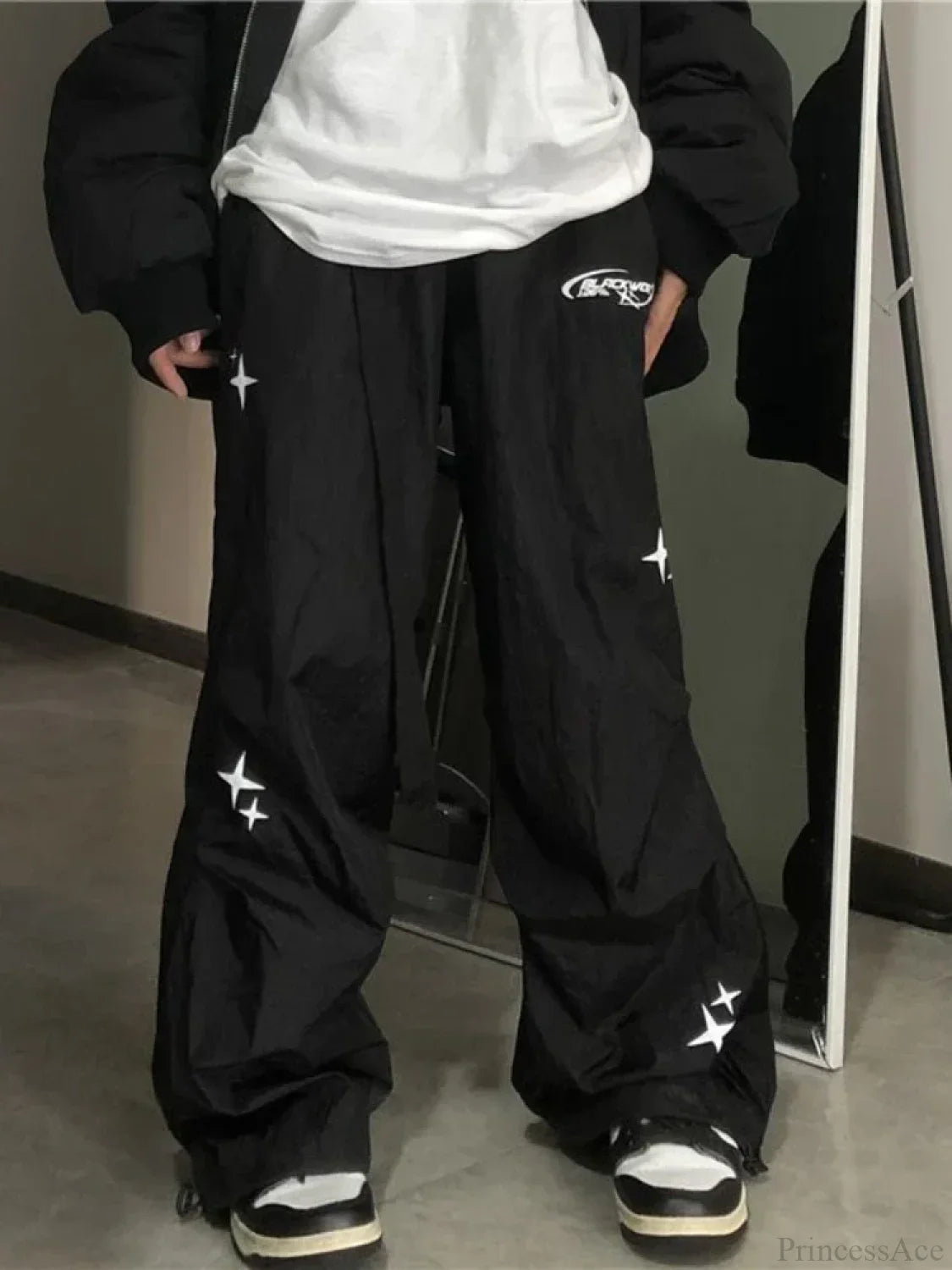 Cyber Y2K Parachute Baggy Pants