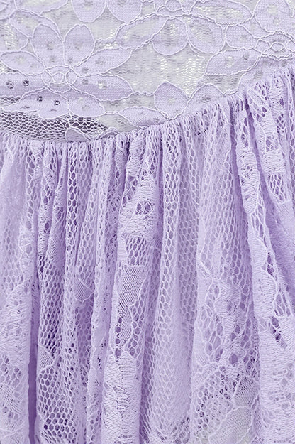 Eyelash Lace Spaghetti Strap Mini Dress