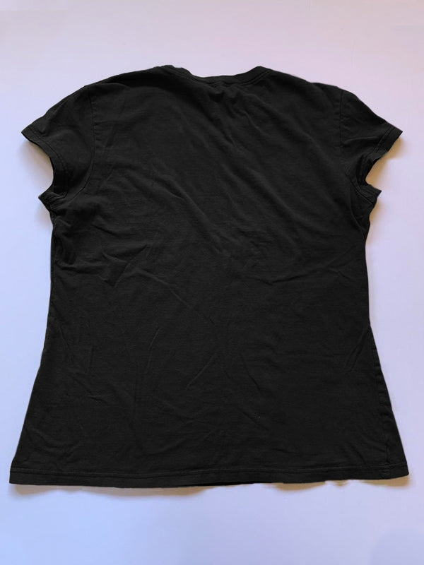 Vintage Brown Letter Print Short Sleeve Tee