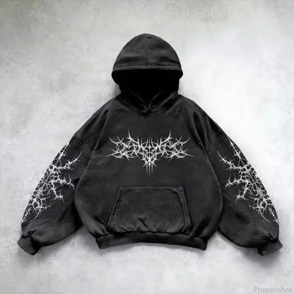 Dark Crimson Oversize Zipper Hoodie