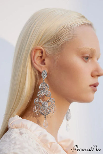 Diamante Elegant Statement Earrings