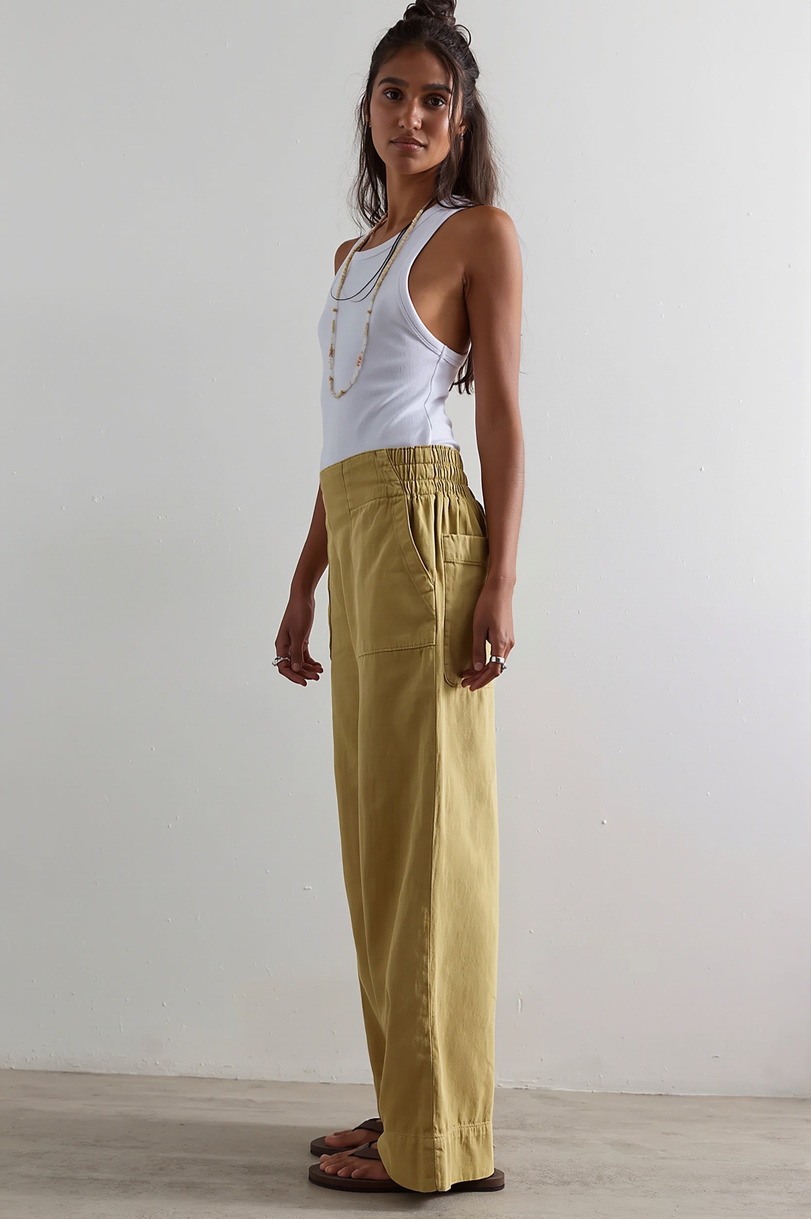 Low Rise Baggy Elastic Waist Slim Jeans
