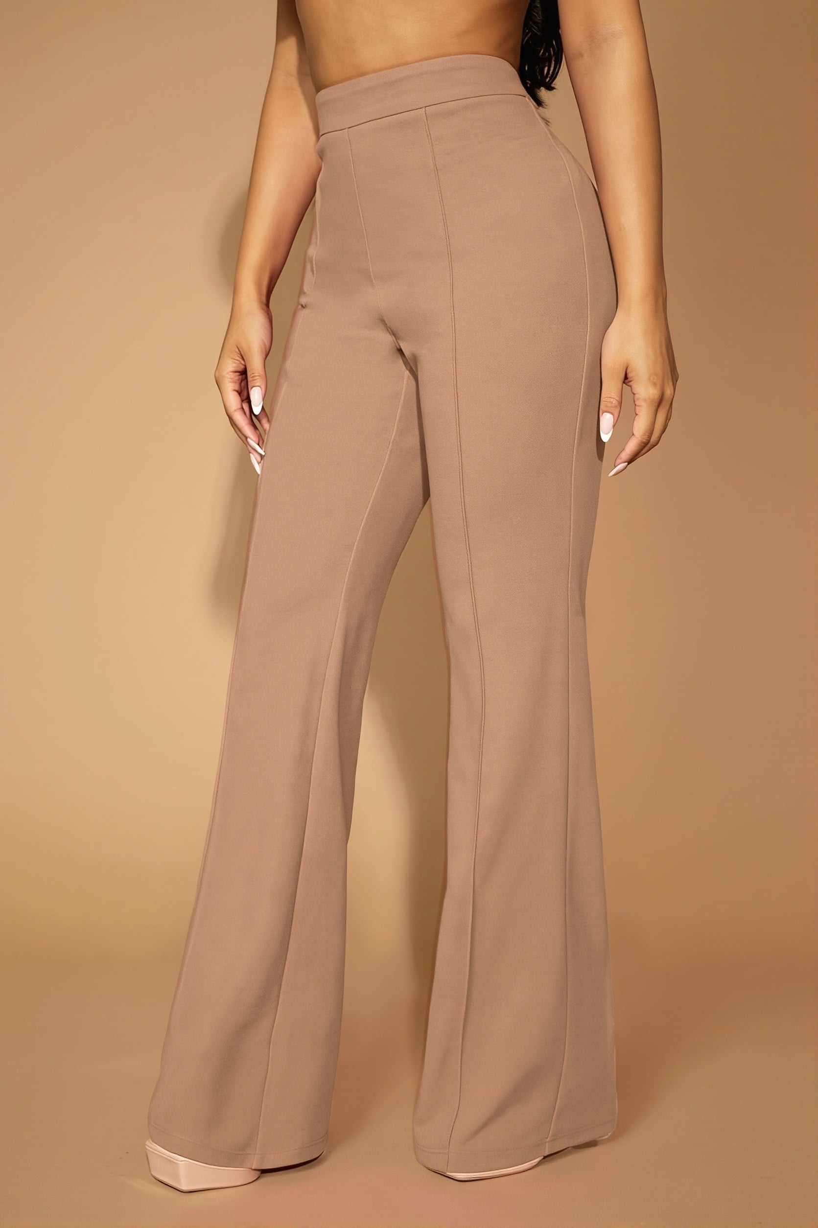 High Waist Business Straight Leg Pants