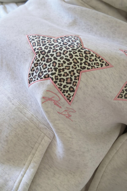 Star Embroidered Loose Pullover Hoodie