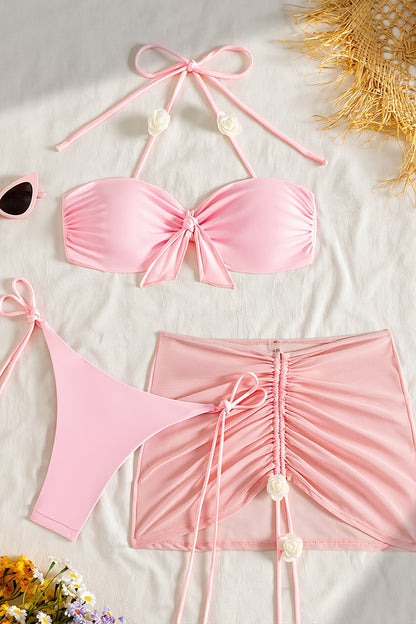 Split Bikini Three Piece Swim Sets