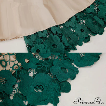 Elegant Flower Hollow Out Lace Skirts