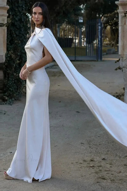 Elegant Satin Halter Dress