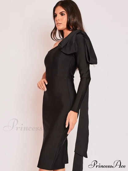 Elegant Sexy Bowknot Evening Club Party Dress