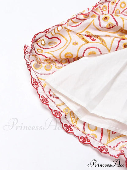 Embroidered Design Tube Charming Ruched Mini Dress