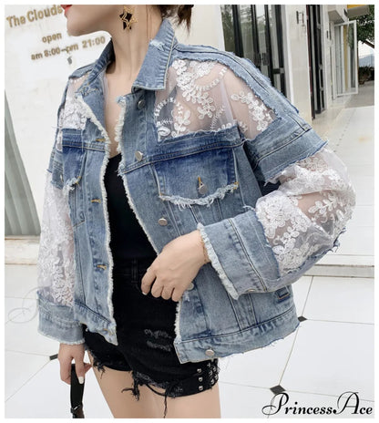 Embroidery Patchwork Stylish Denim Jacket
