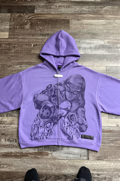 Anime JOJO Graphic Zip Hoodie