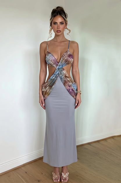 Sexy Backless Cami Vacation Maxi Dress