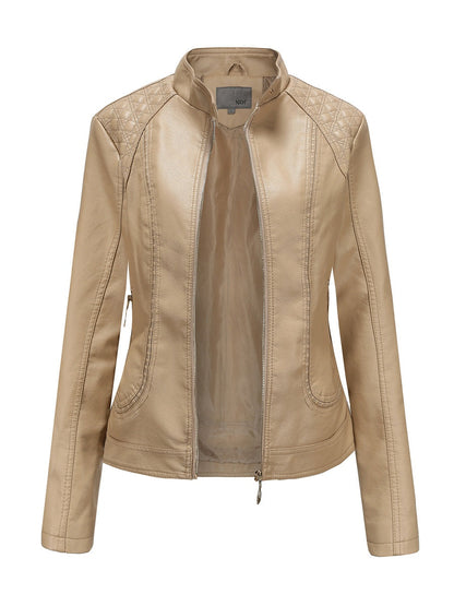 Street Cool Loose Studs Leather Jacket