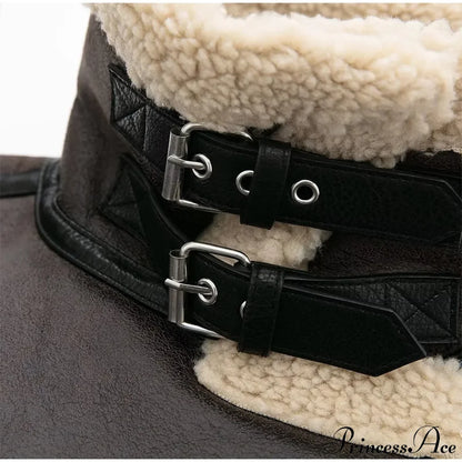 Faux Fur Stylish Double-sided Zipper Jacket