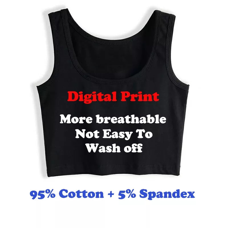 Cute Black Pastel Depression Crop Top Tank Sleeveless Shirt Goth Punk Aesthetic Casual E-Girl Kawaii Korean Japanese Harajuku