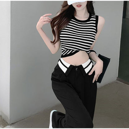 Pink Chic Loose High Waist Wide Leg Pants