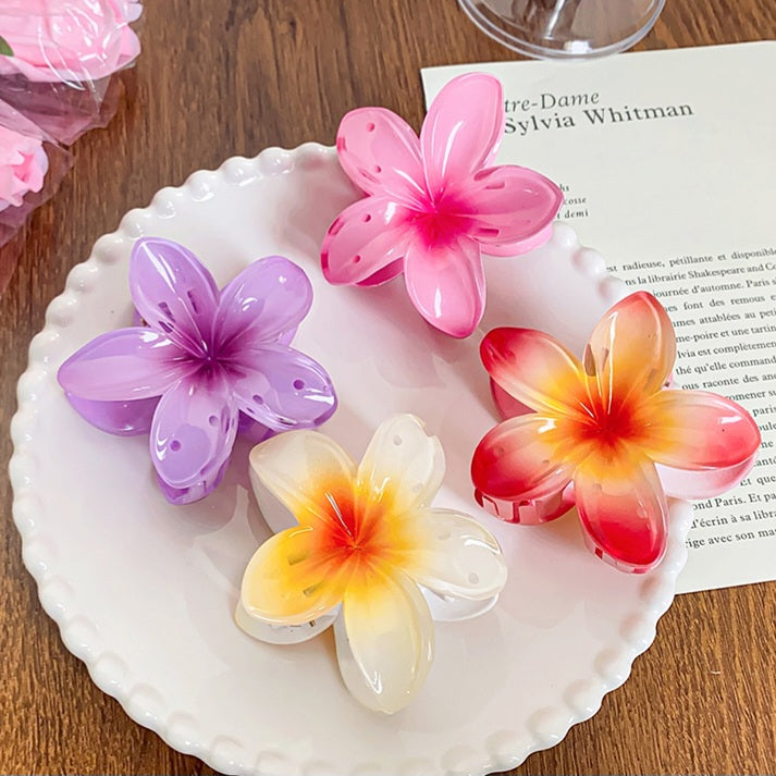 Frangipani Flower Claw Clip