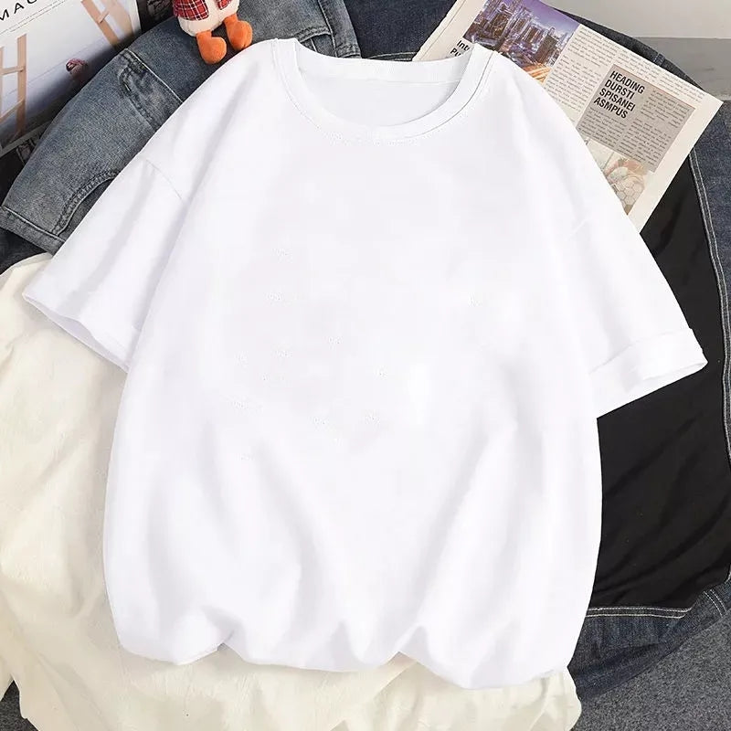 Anime Girl Print Baggy Short Sleeve T-shirt