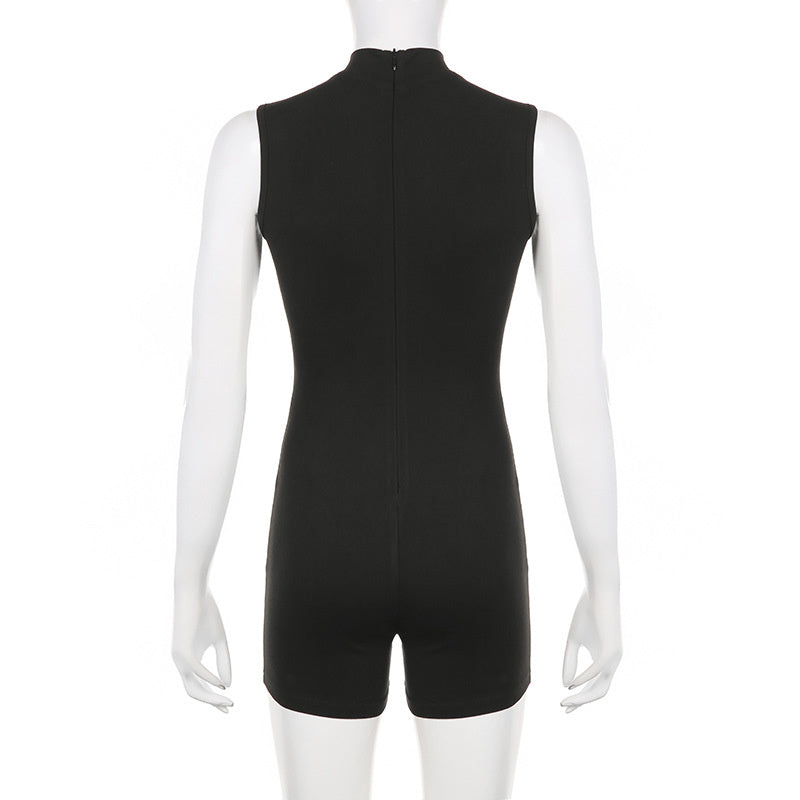 Black Sleeveless Bodycon Jumpsuit