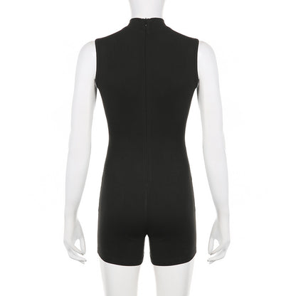 Black Sleeveless Bodycon Jumpsuit