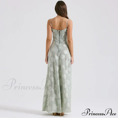 Floral Print Stylish Sheer Maxi Dress