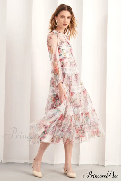 Floral Wonder Stylish Midi Dress