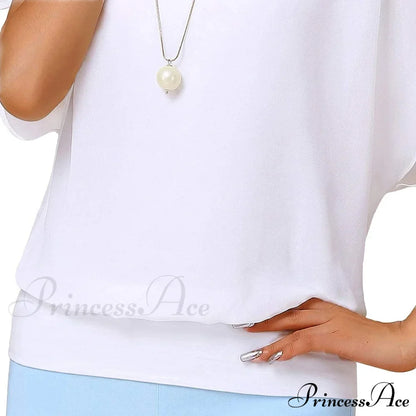 for Chiffon Blouse Casual T-Shirt Top Brief Arm Women