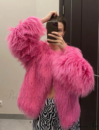 Fur Elegant Fringe Coat