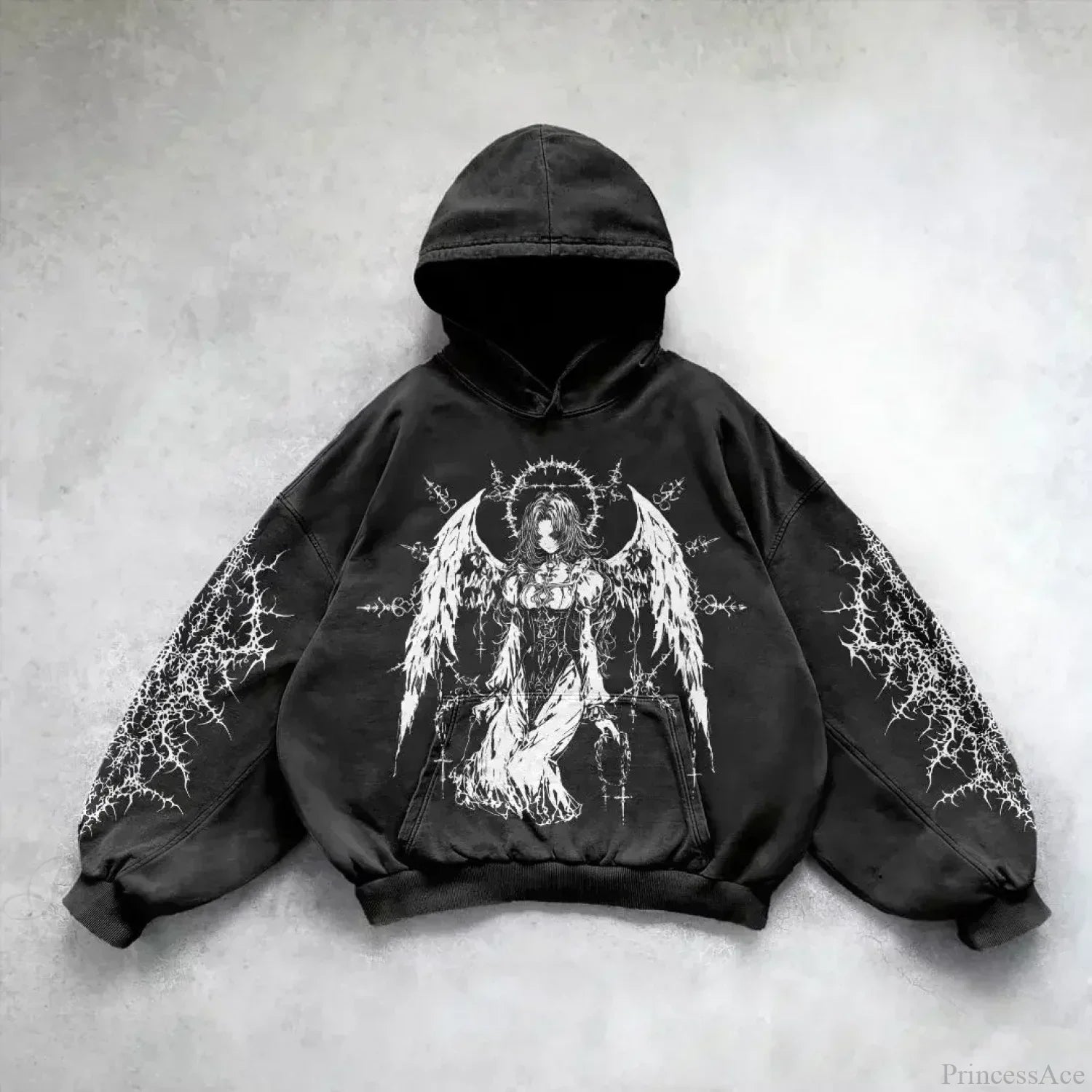 Goddess Pattern Print Hoodie