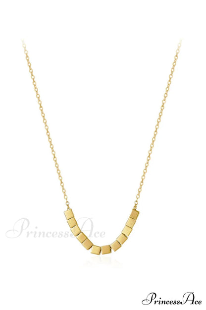 Gold Sugar Stylish Cube Necklace