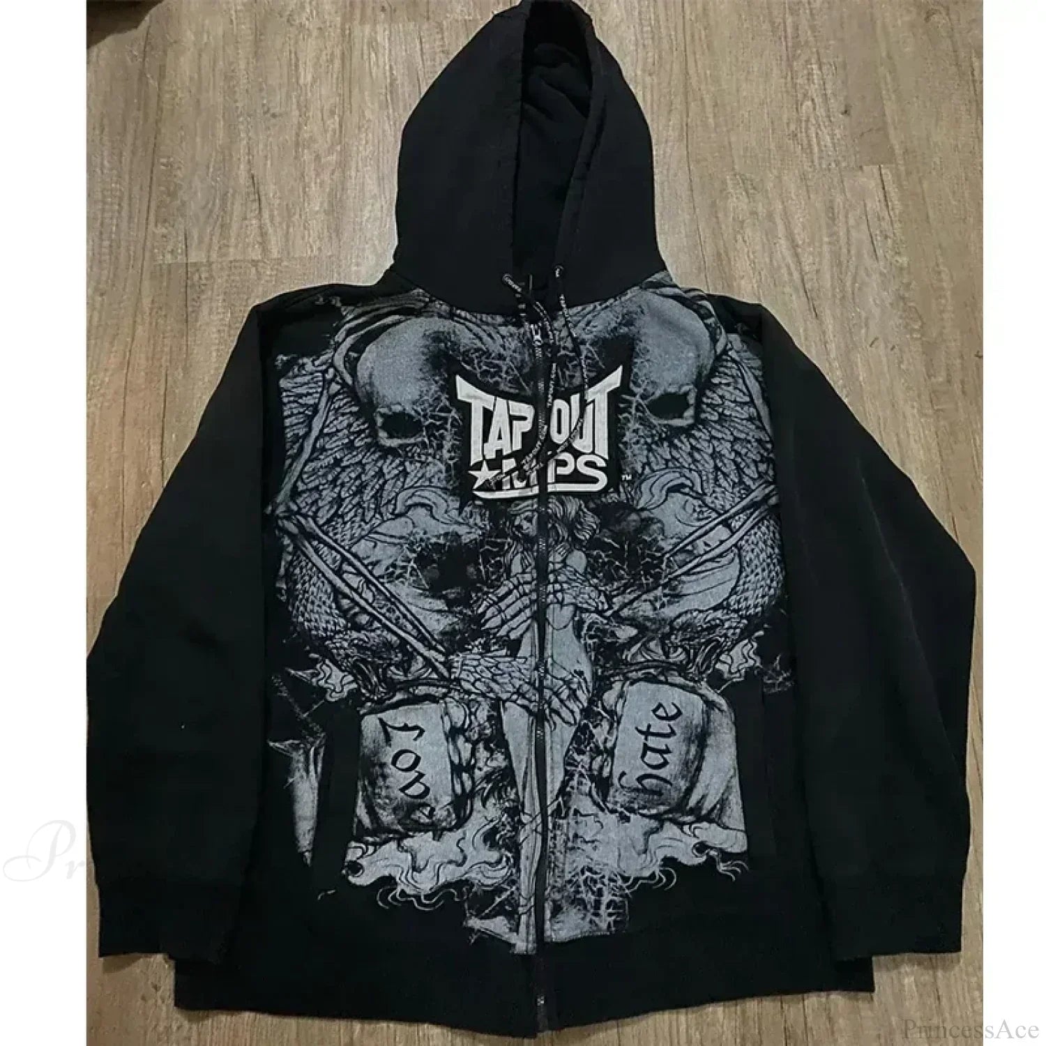 Gothic Letter Print Fall Hoodie