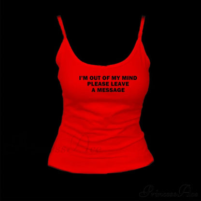 Graphic Text Stylish Cami Top